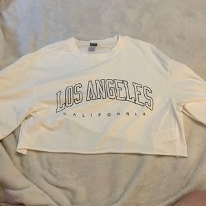 Shein Los Angeles, California cropped T-shirt